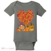 Gnome Fall Autumn Heart Cute Baby Bodysuit thumb 0