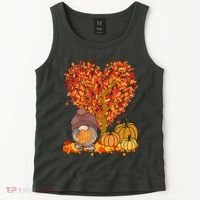 Gnome Fall Autumn Heart Cute Tank Top thumb 2
