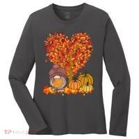 Gnome Fall Autumn Heart Cute Women's Long Sleeve Shirt thumb 0