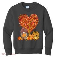 Gnome Fall Autumn Heart Cute Kids Sweatshirt thumb 0