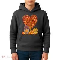 Gnome Fall Autumn Heart Cute Kids Hoodie thumb 4