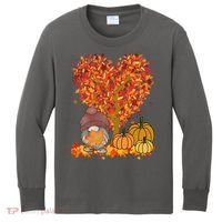 Gnome Fall Autumn Heart Cute Kids Long Sleeve Shirt thumb 0