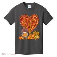 Gnome Fall Autumn Heart Cute Kids T-Shirt thumb 0