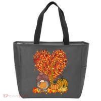Gnome Fall Autumn Heart Cute Tote Bag thumb 0