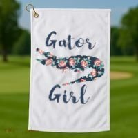 Gator Funny Alligator Gifts for Crocodile Golf Towel thumb 1