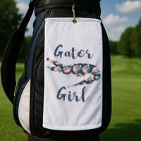 Gator Funny Alligator Gifts for Crocodile Golf Towel thumb 2