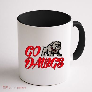 Go Funny Bulldogs Coffee Mug back