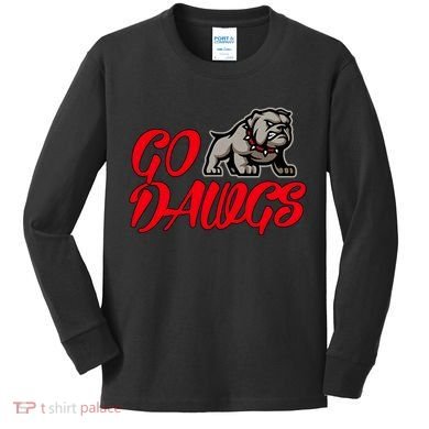 Go Funny Bulldogs Kids Long Sleeve Shirt