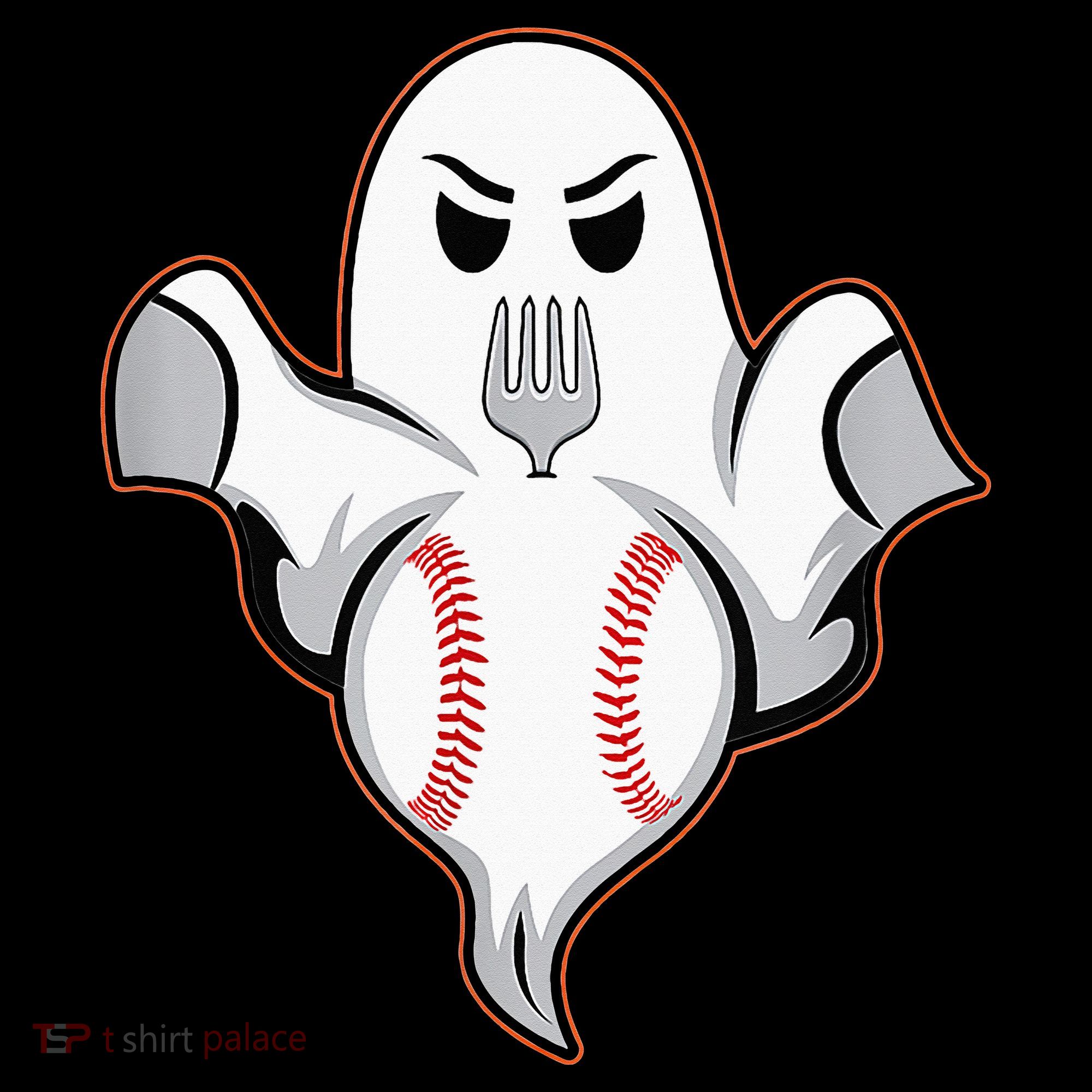Ghost Forkball Baseball Pitch Fork Ball Strikeout Pitcher Apron