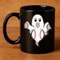 Ghost Forkball Baseball Pitch Fork Ball Strikeout Pitcher 11oz C Handle Ceramic Mug thumb 4