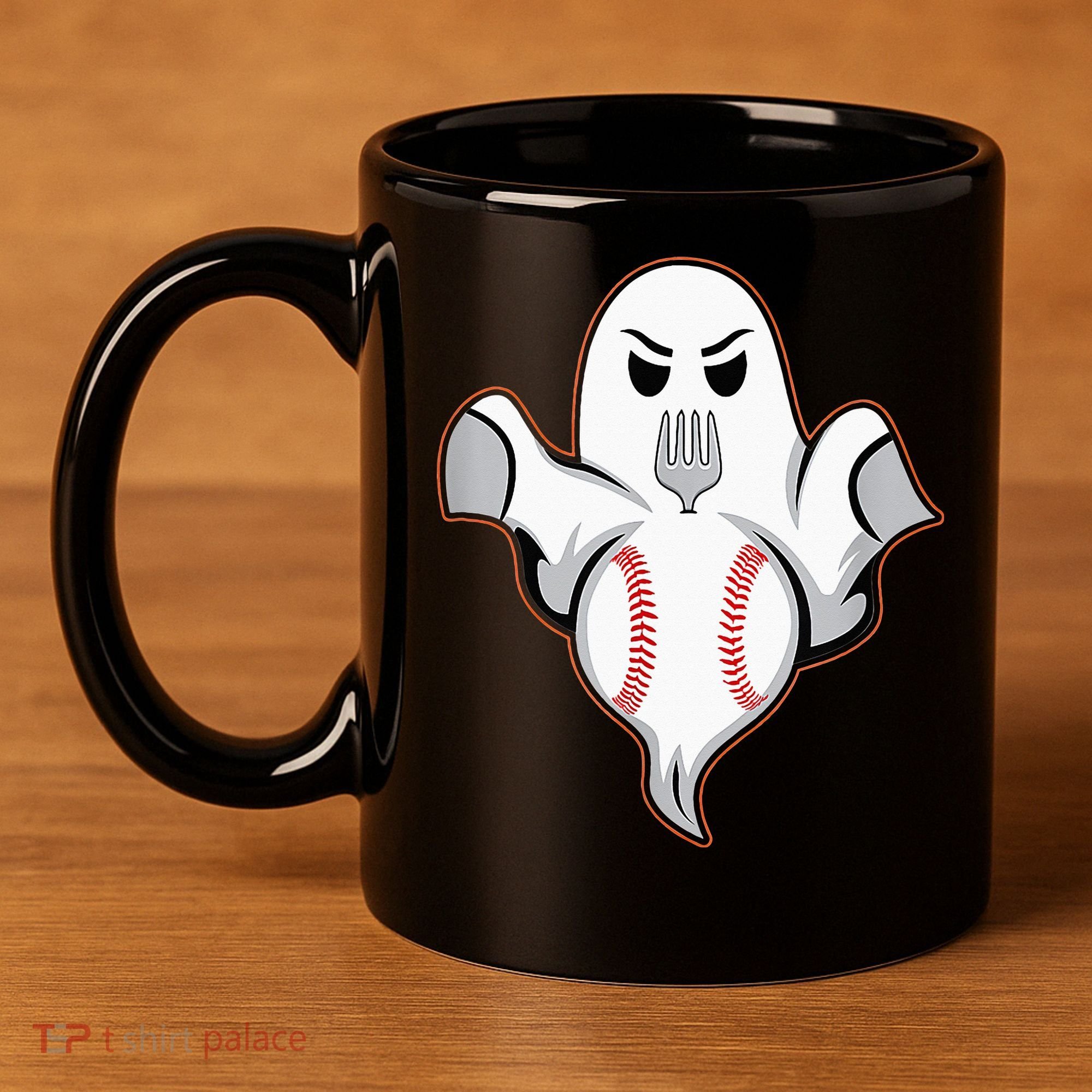 Ghost Forkball Baseball Pitch Fork Ball Strikeout Pitcher 11oz C Handle Ceramic Mug