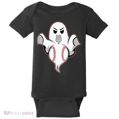 Ghost Forkball Baseball Pitch Fork Ball Strikeout Pitcher Baby Bodysuit