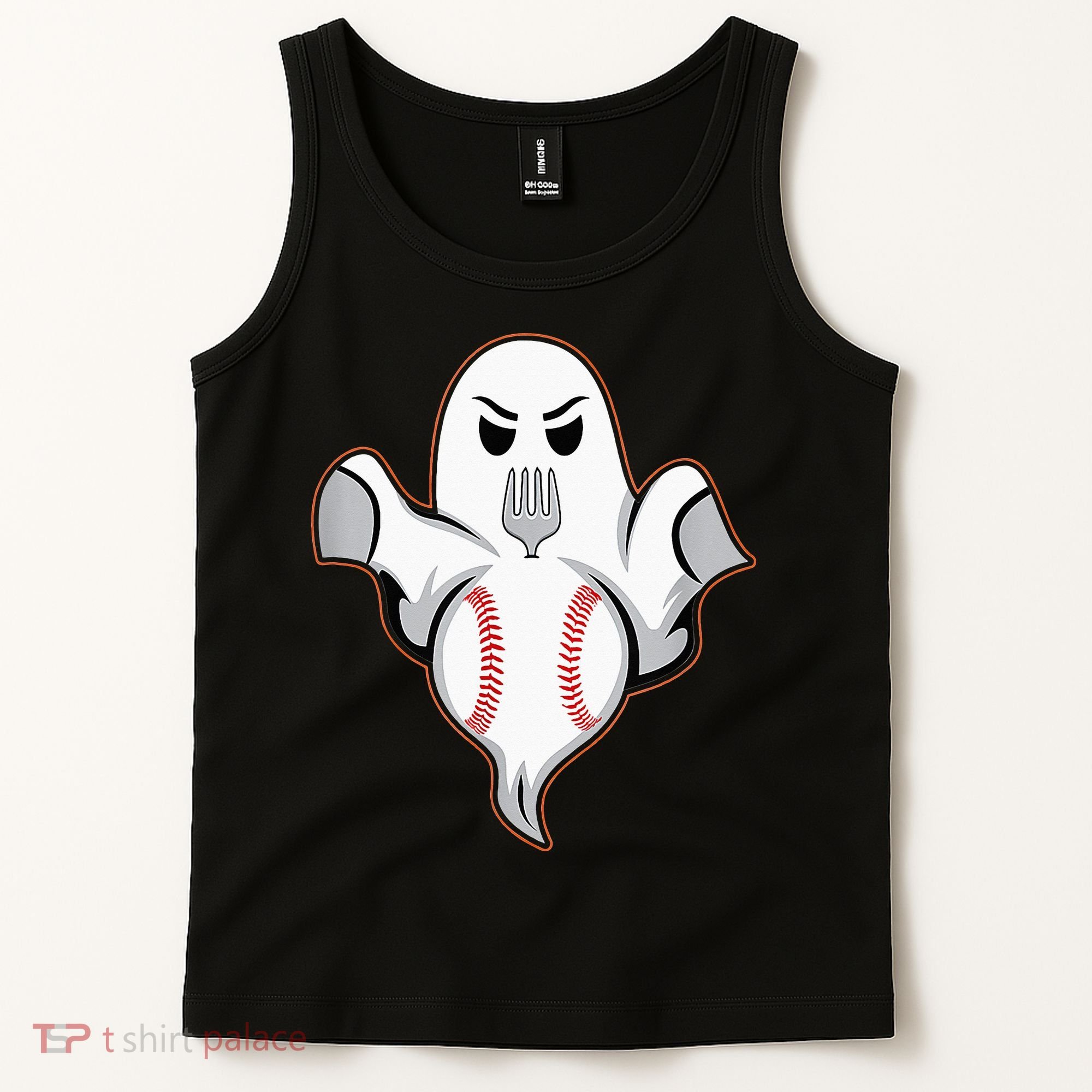 Ghost Forkball Baseball Pitch Fork Ball Strikeout Pitcher Tank Top