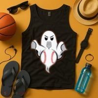 Ghost Forkball Baseball Pitch Fork Ball Strikeout Pitcher Tank Top thumb 4