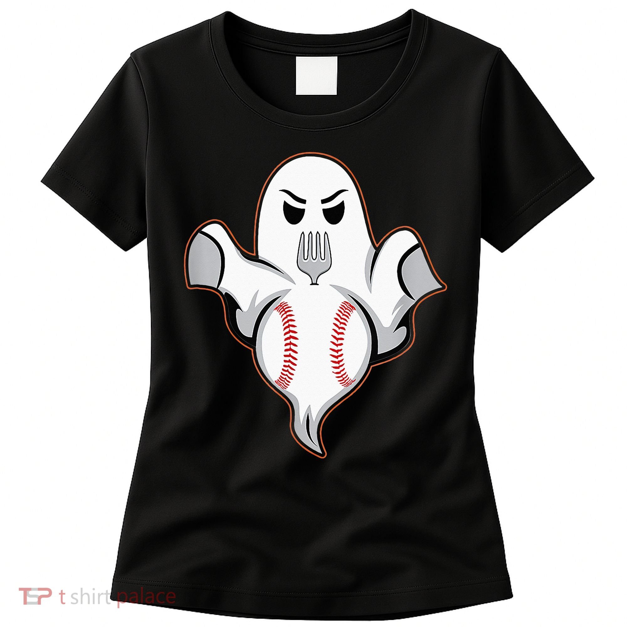 Ghost Forkball Baseball Pitch Fork Ball Strikeout Pitcher Women's T-Shirt