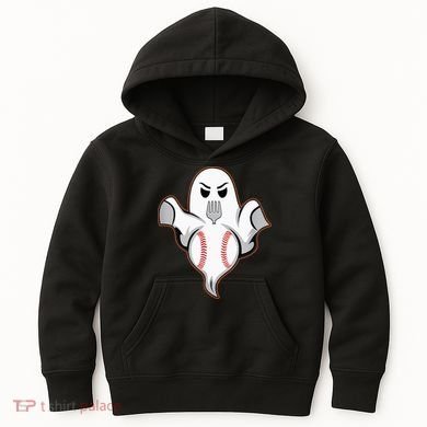 Ghost Forkball Baseball Pitch Fork Ball Strikeout Pitcher Kids Hoodie