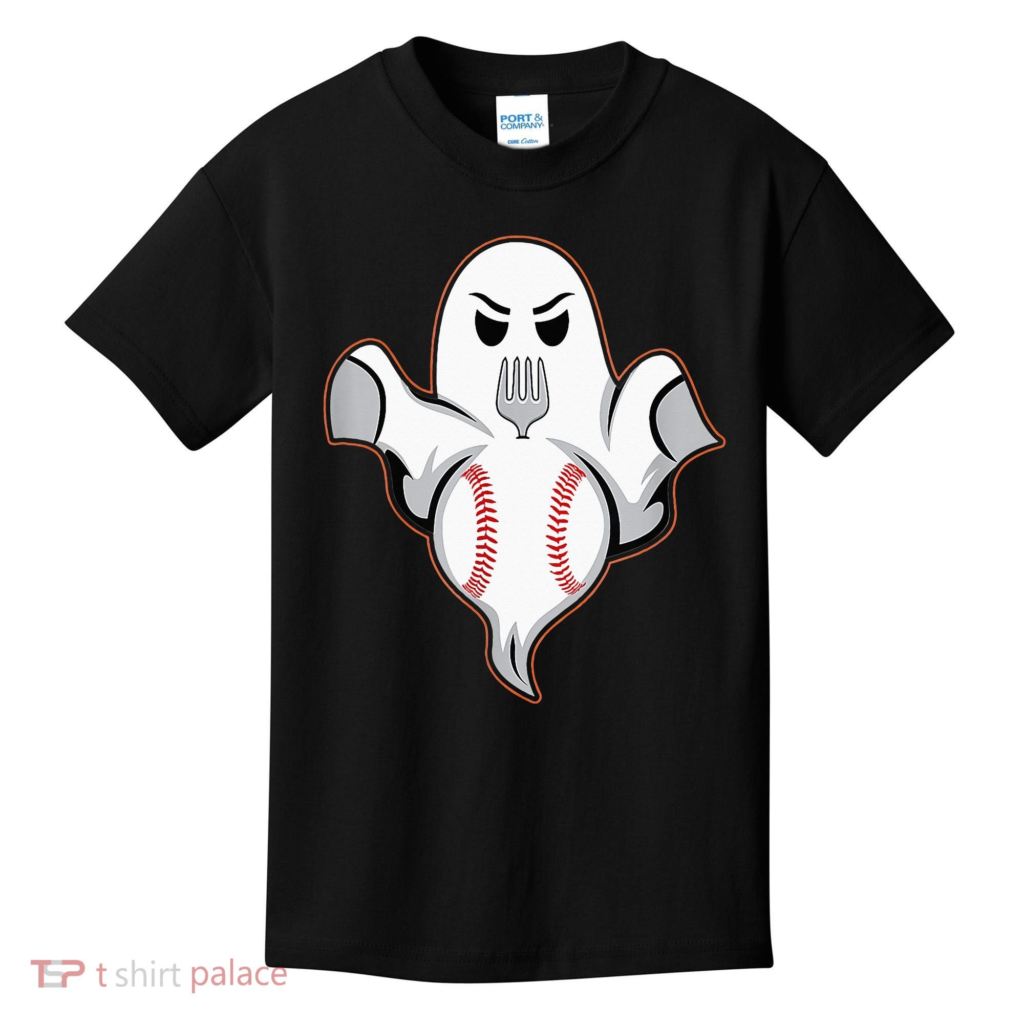 Ghost Forkball Baseball Pitch Fork Ball Strikeout Pitcher Kids T-Shirt