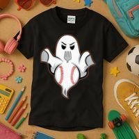 Ghost Forkball Baseball Pitch Fork Ball Strikeout Pitcher Kids T-Shirt thumb 3