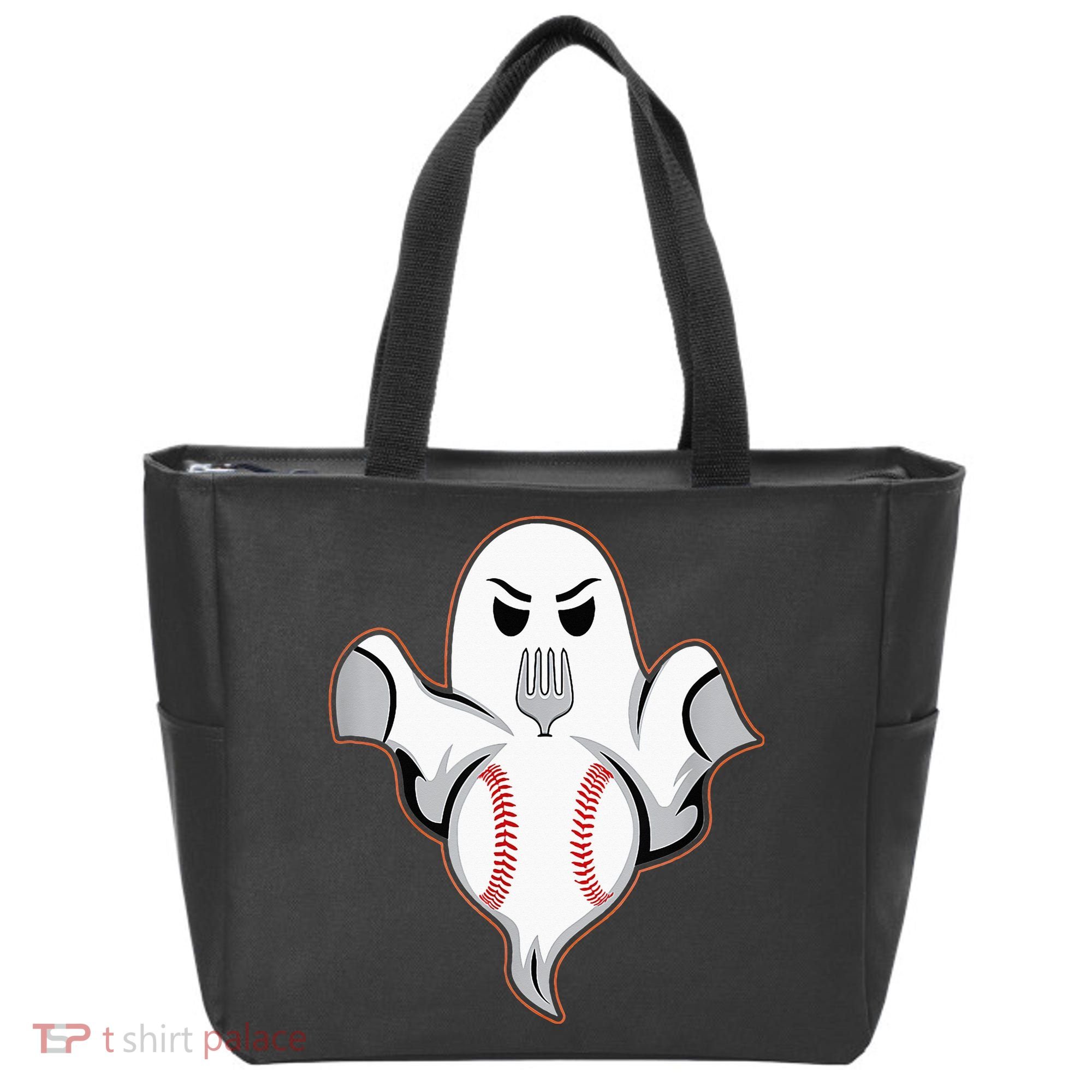 Ghost Forkball Baseball Pitch Fork Ball Strikeout Pitcher Tote Bag