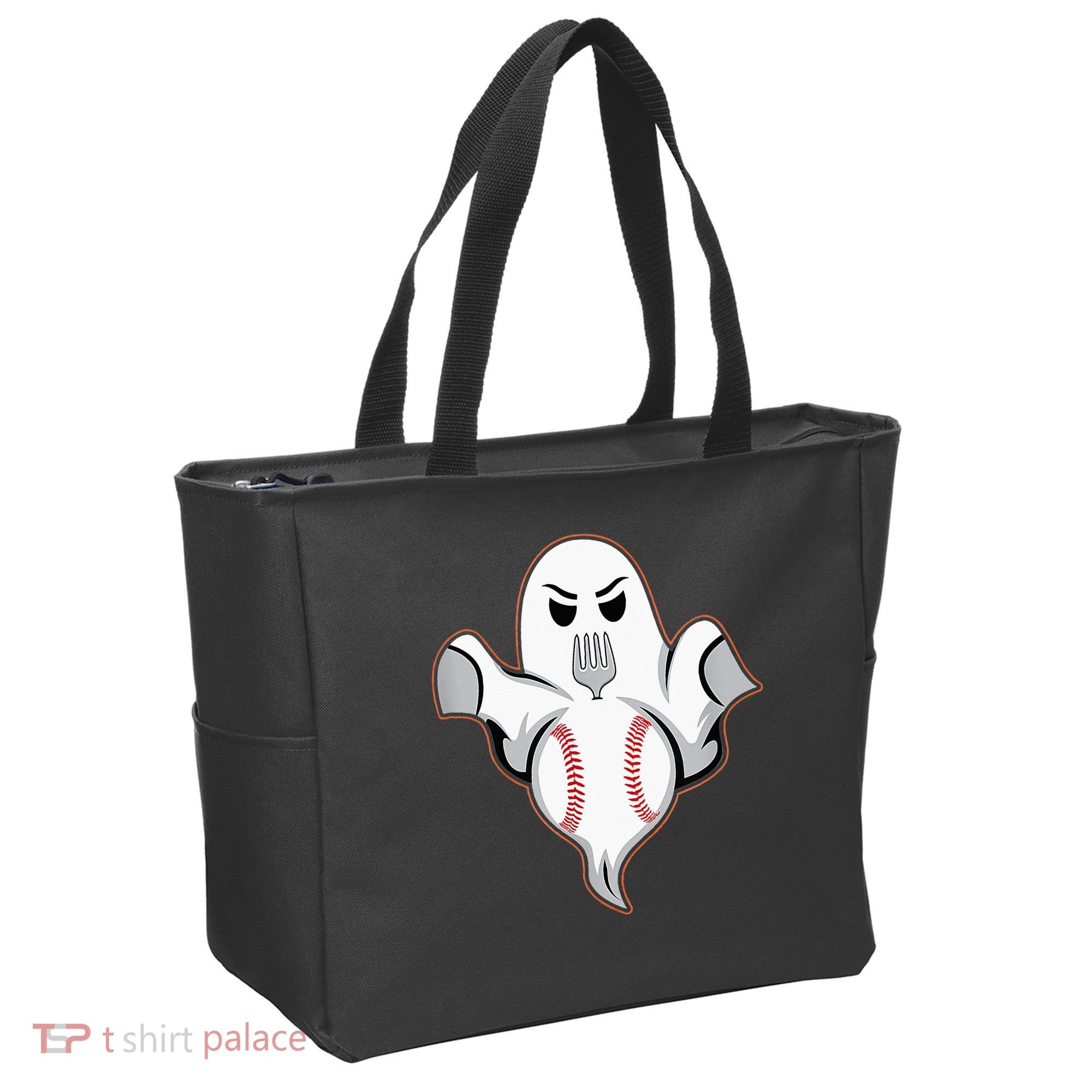 Ghost Forkball Baseball Pitch Fork Ball Strikeout Pitcher Tote Bag