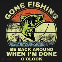GONE FISHING, BE BACK AROUND WHEN I'M DONE O'CLOCK Bucket Hat thumb 4