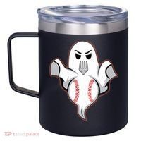 Ghost Forkball Baseball Pitch Fork Ball Strikeout Pitcher 12oz Stainless Steel Coffee Mug thumb 2
