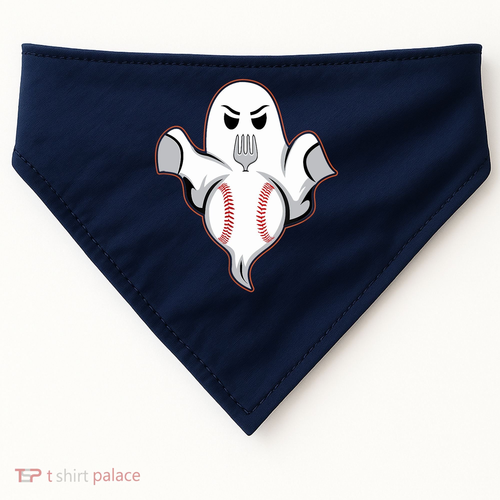 Ghost Forkball Baseball Pitch Fork Ball Strikeout Pitcher USA-Made Doggie Bandana