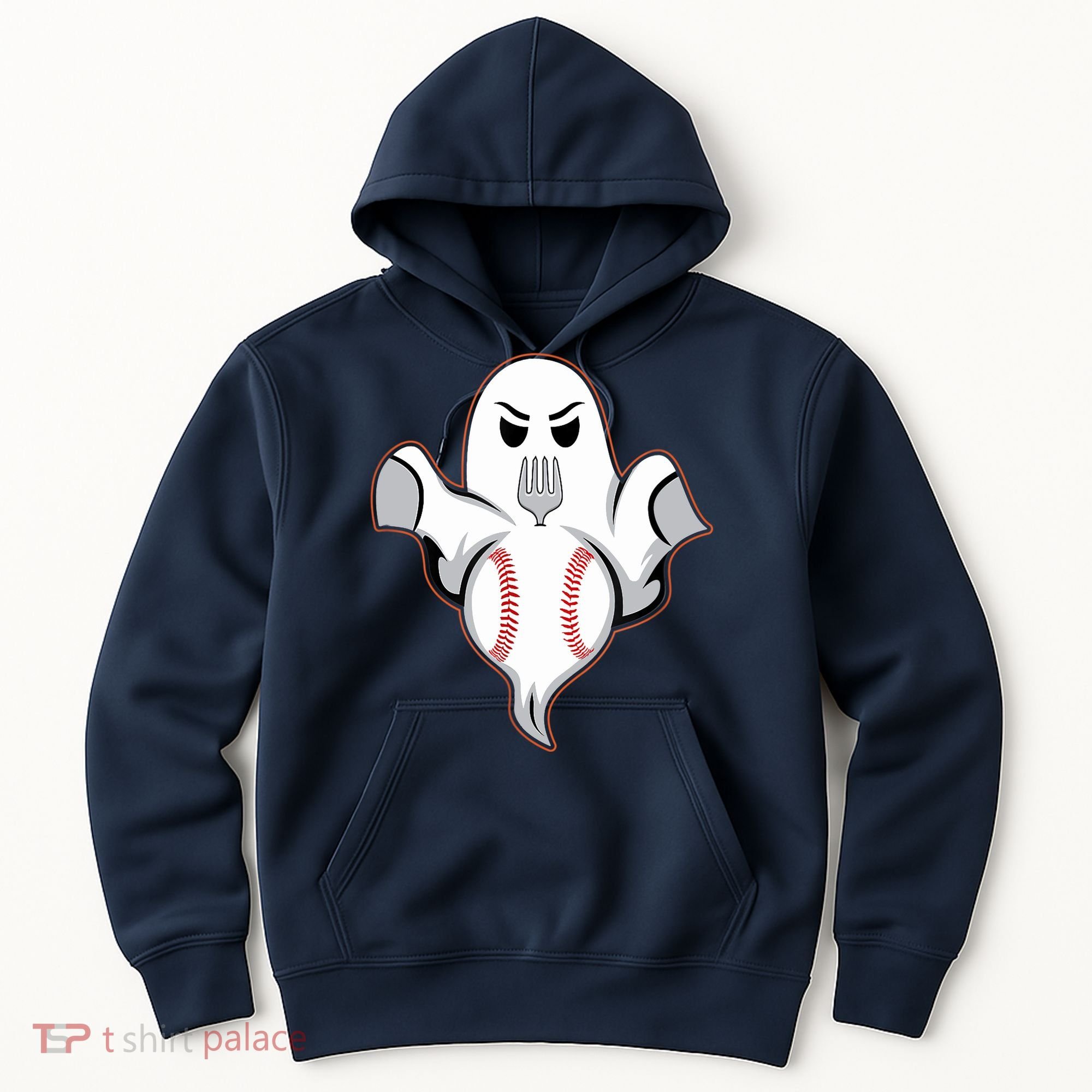 Ghost Forkball Baseball Pitch Fork Ball Strikeout Pitcher Hoodie