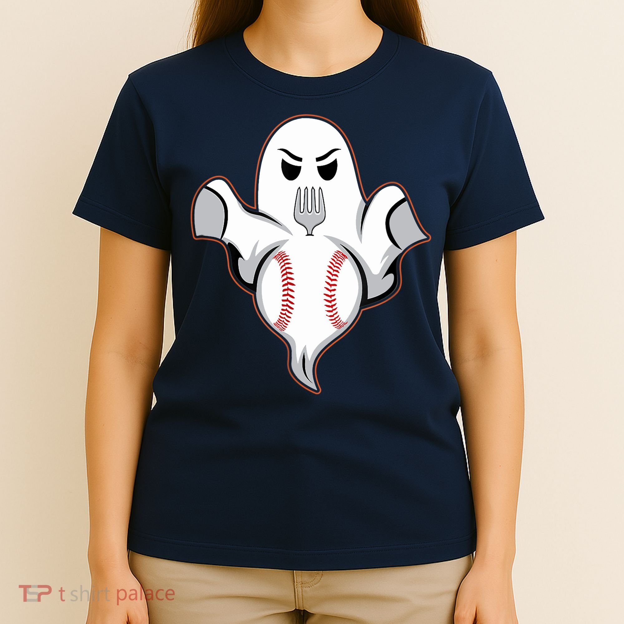 Ghost Forkball Baseball Pitch Fork Ball Strikeout Pitcher T-Shirt