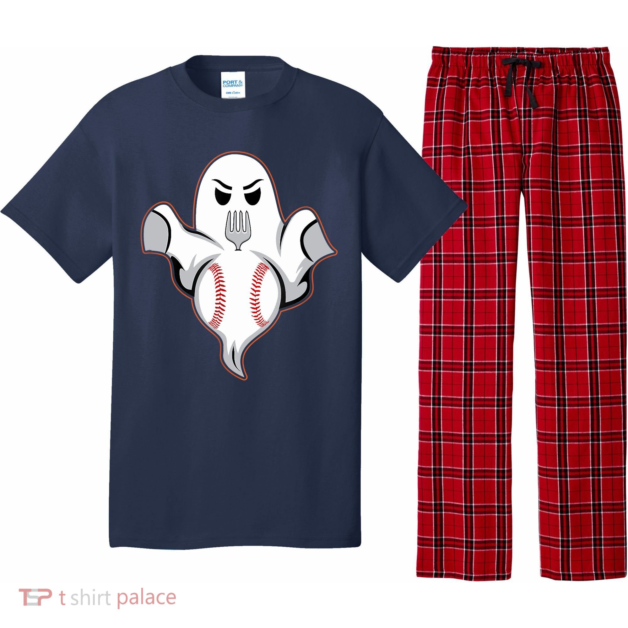 Ghost Forkball Baseball Pitch Fork Ball Strikeout Pitcher Pajama Set