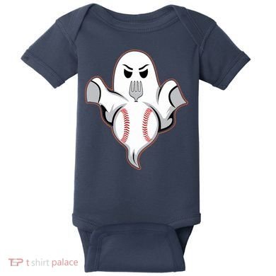 Ghost Forkball Baseball Pitch Fork Ball Strikeout Pitcher Baby Bodysuit