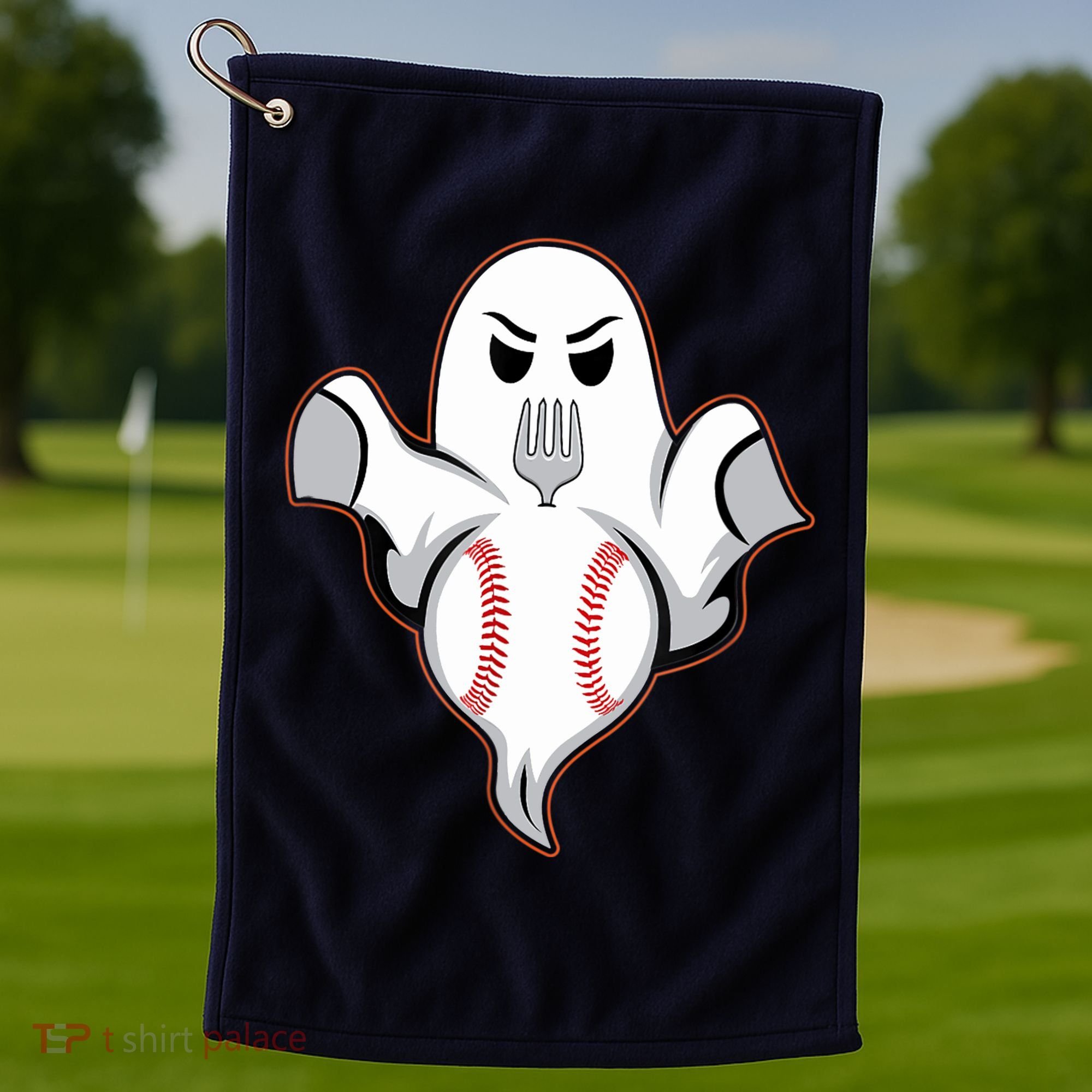 Ghost Forkball Baseball Pitch Fork Ball Strikeout Pitcher Golf Towel