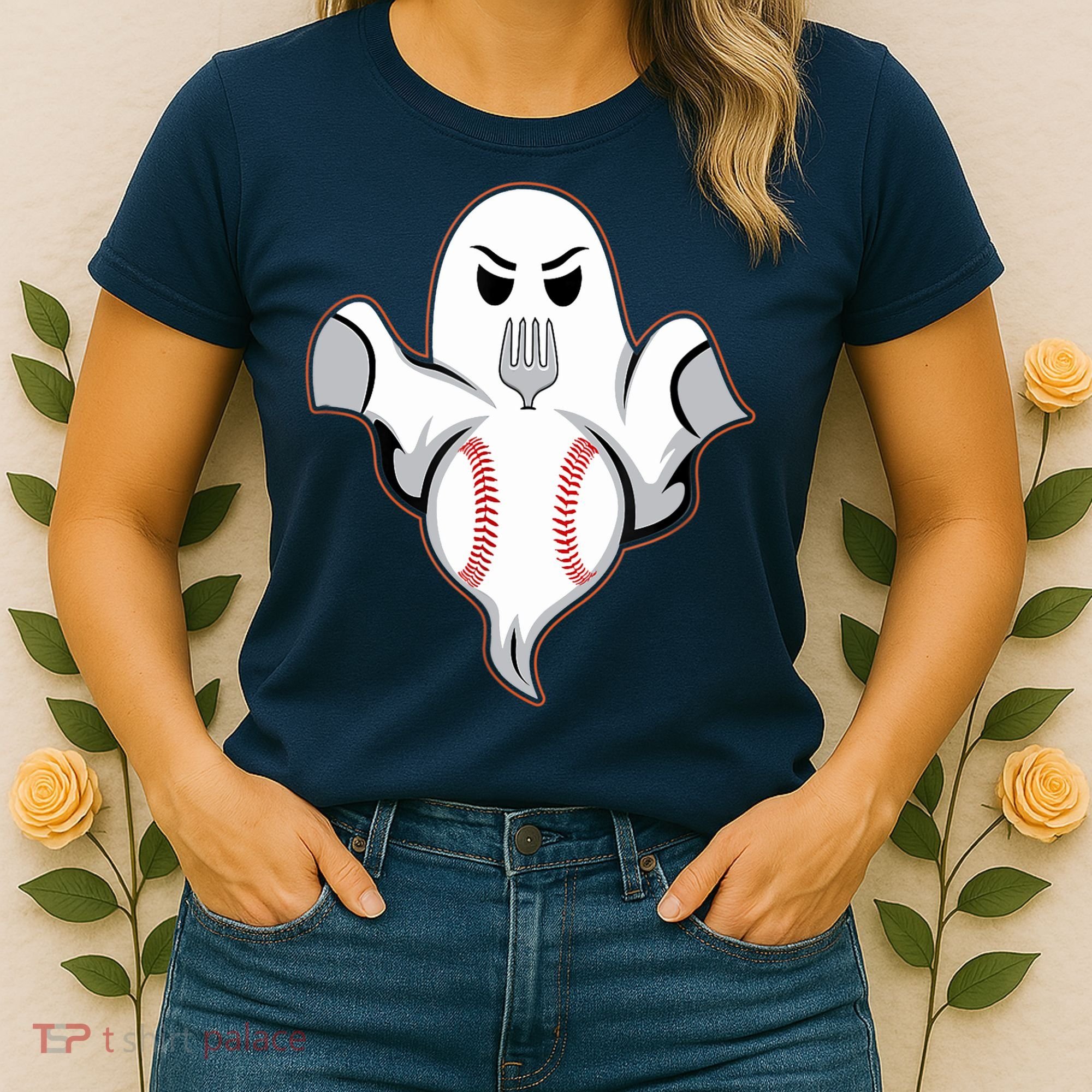 Ghost Forkball Baseball Pitch Fork Ball Strikeout Pitcher Women's T-Shirt