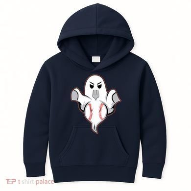 Ghost Forkball Baseball Pitch Fork Ball Strikeout Pitcher Kids Hoodie