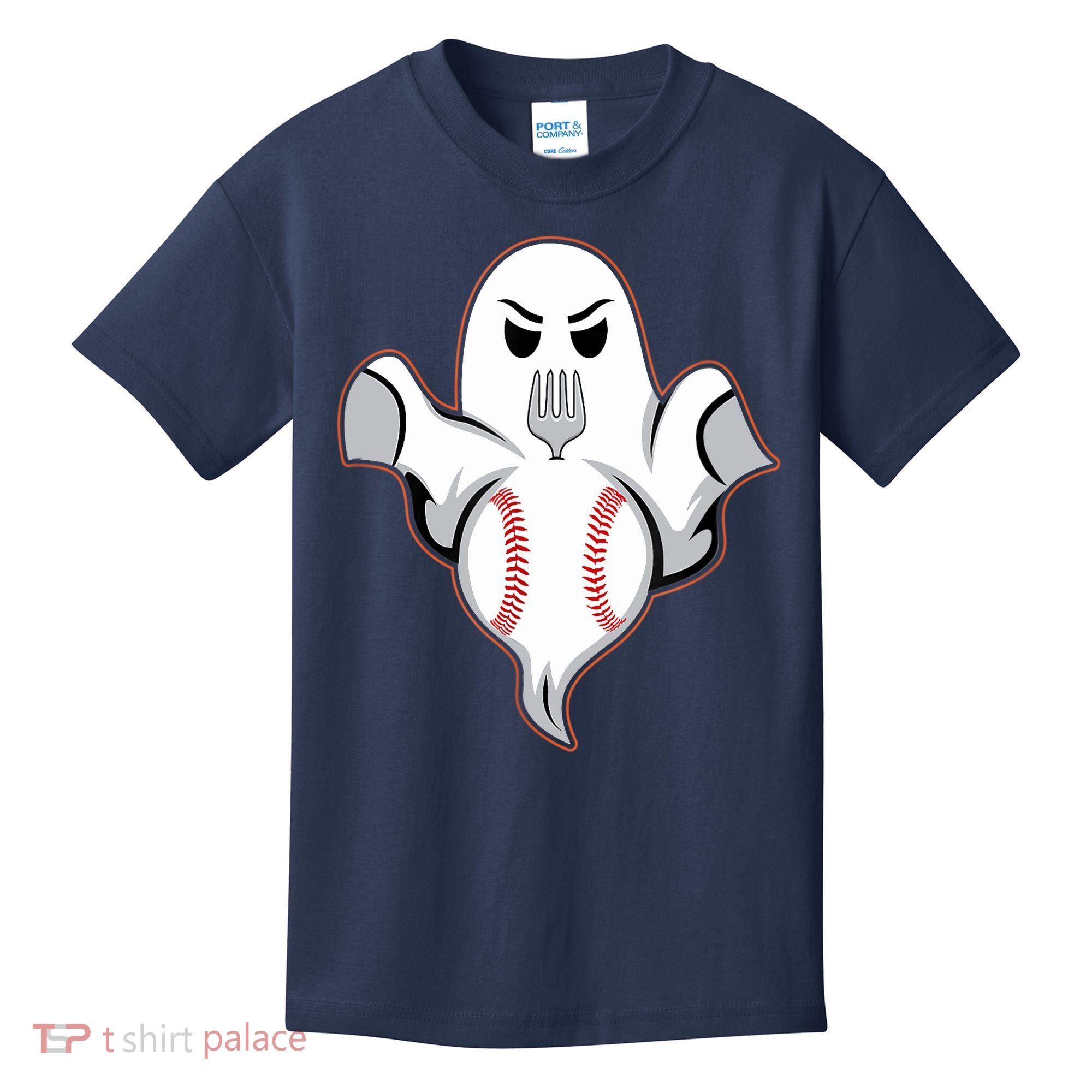 Ghost Forkball Baseball Pitch Fork Ball Strikeout Pitcher Kids T-Shirt