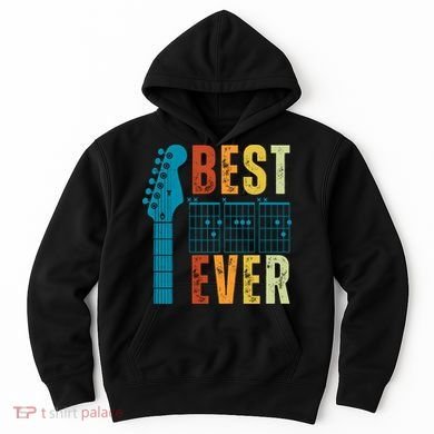 Guitarist Father Best Dad Ever Retro Gift Hoodie