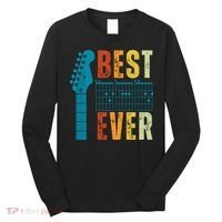 Guitarist Father Best Dad Ever Retro Gift Long Sleeve Shirt thumb 0