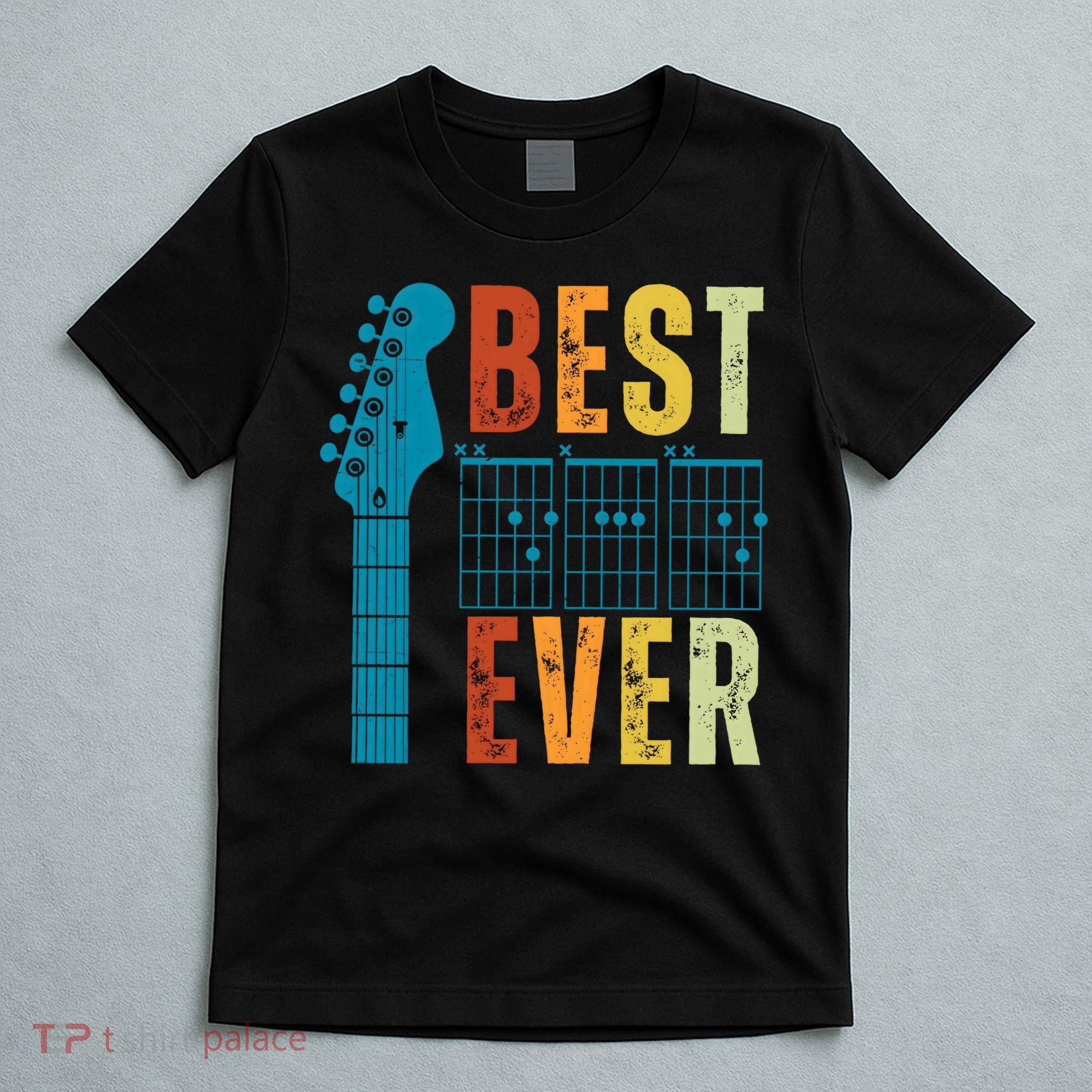 Guitarist Father Best Dad Ever Retro Gift T-Shirt