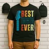 Guitarist Father Best Dad Ever Retro Gift T-Shirt thumb 6