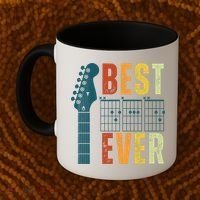 Guitarist Father Best Dad Ever Retro Gift Coffee Mug thumb 2