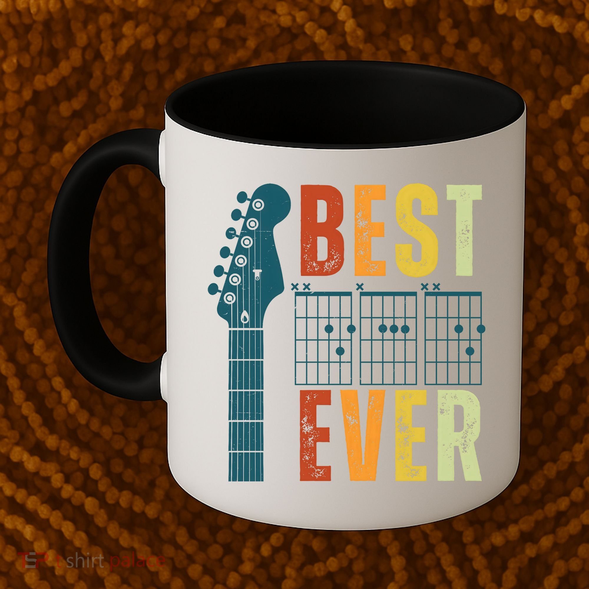 Guitarist Father Best Dad Ever Retro Gift Coffee Mug