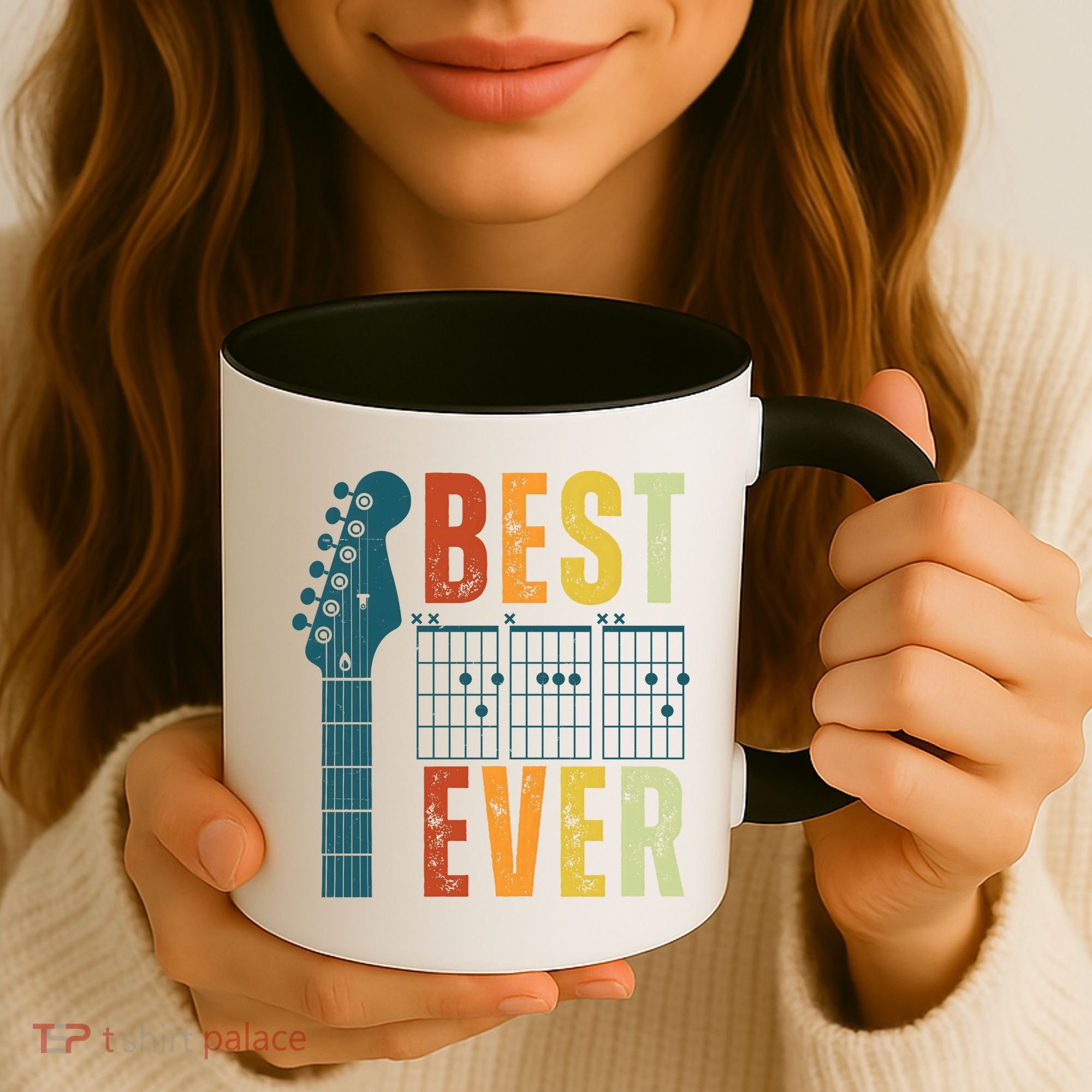 Guitarist Father Best Dad Ever Retro Gift Coffee Mug