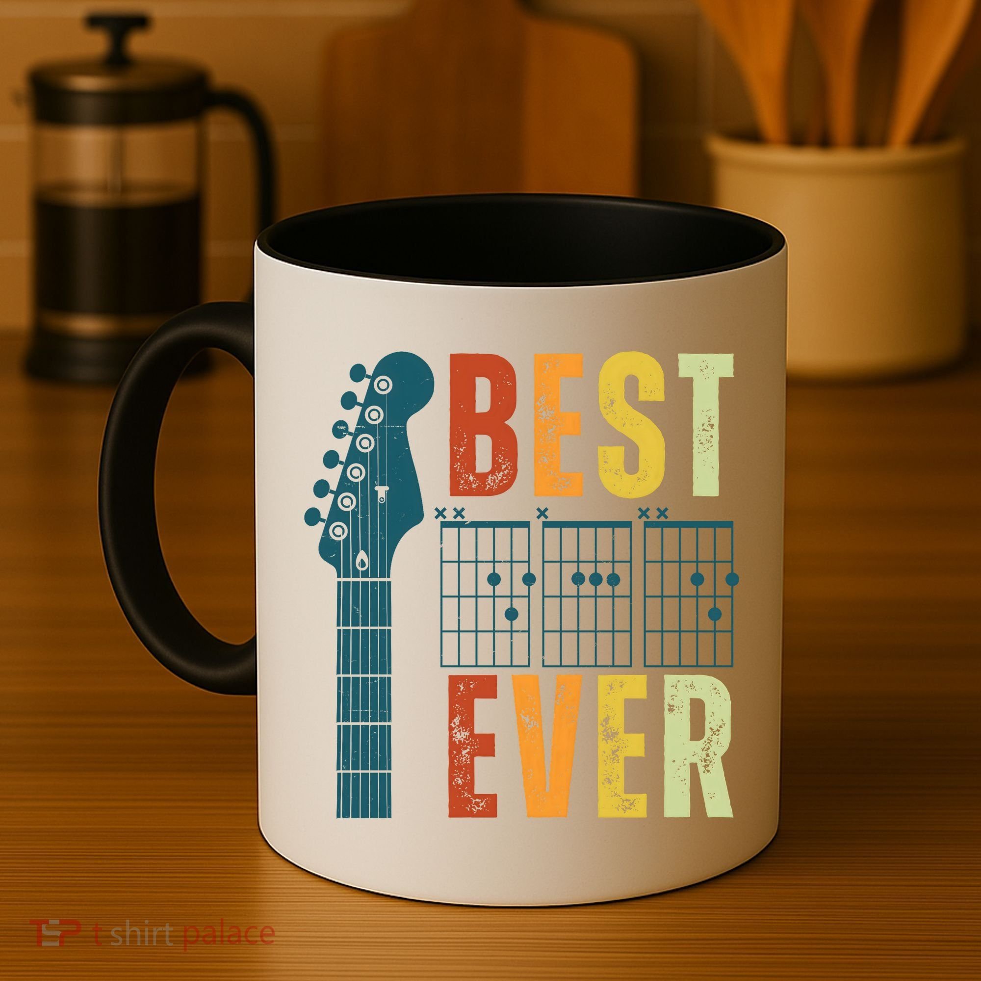 Guitarist Father Best Dad Ever Retro Gift Coffee Mug