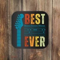 Guitarist Father Best Dad Ever Retro Gift Coaster thumb 0