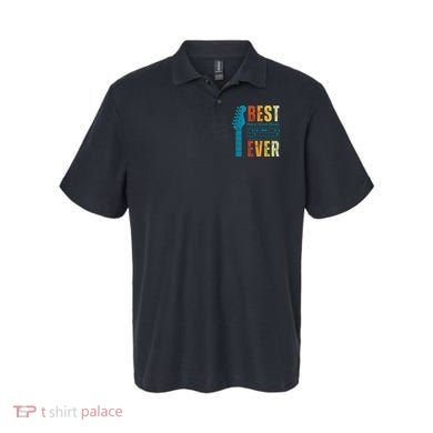Guitarist Father Best Dad Ever Retro Gift Polo