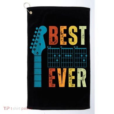 Guitarist Father Best Dad Ever Retro Gift Golf Towel