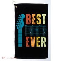 Guitarist Father Best Dad Ever Retro Gift Golf Towel thumb 0