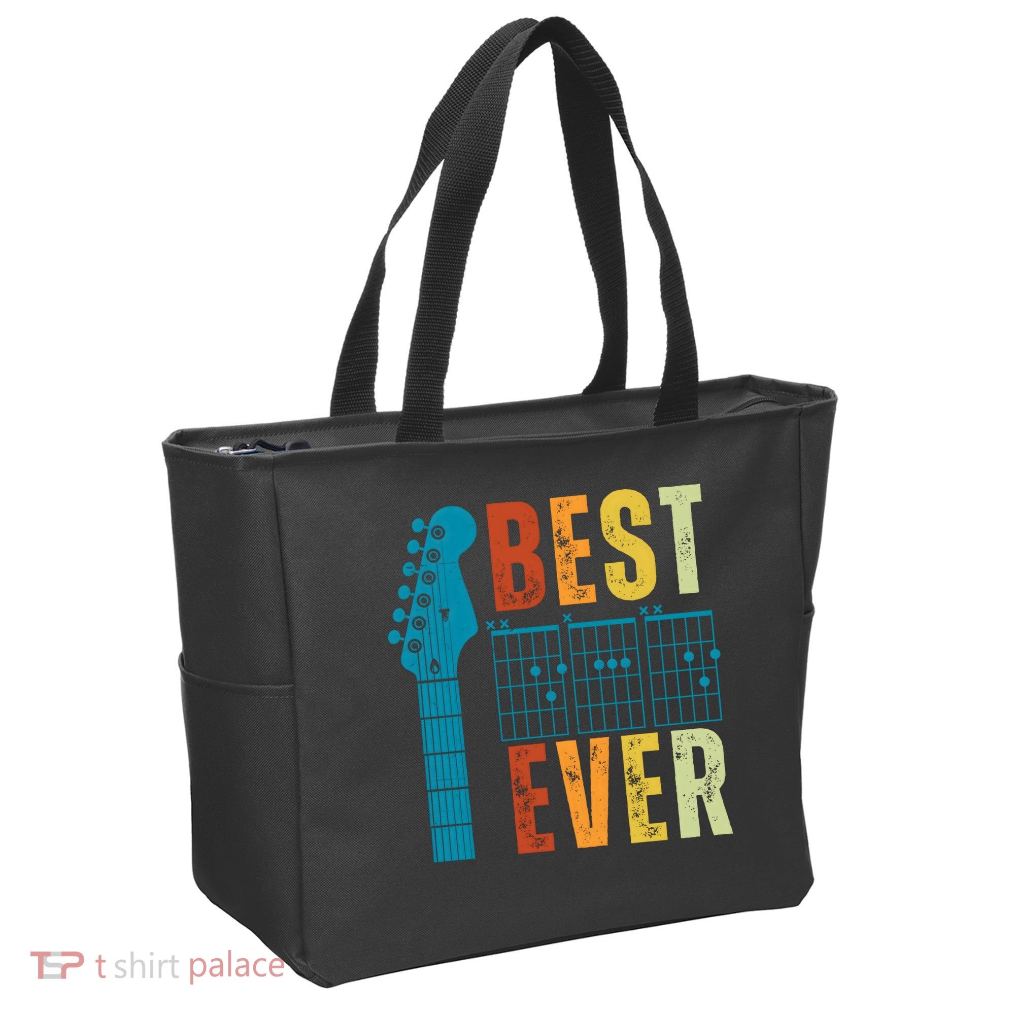 Guitarist Father Best Dad Ever Retro Gift Tote Bag
