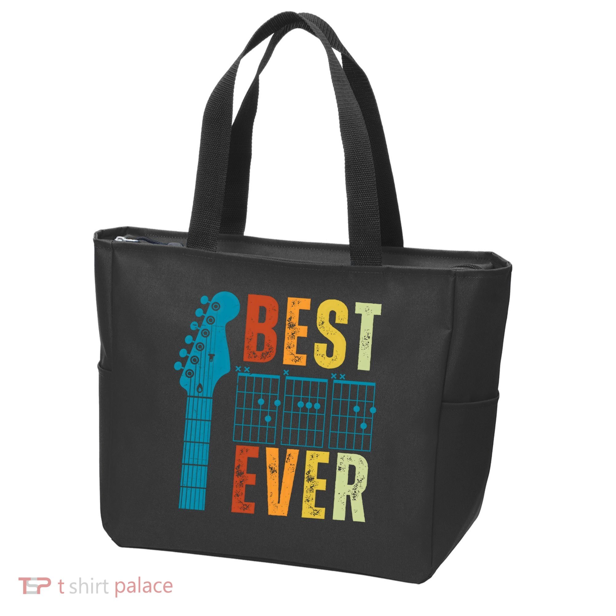 Guitarist Father Best Dad Ever Retro Gift Tote Bag