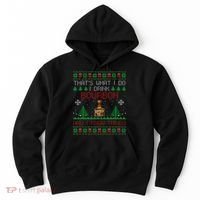 Gift For Bourbon Lover Funny Bourbon Ugly Christmas Hoodie thumb 0